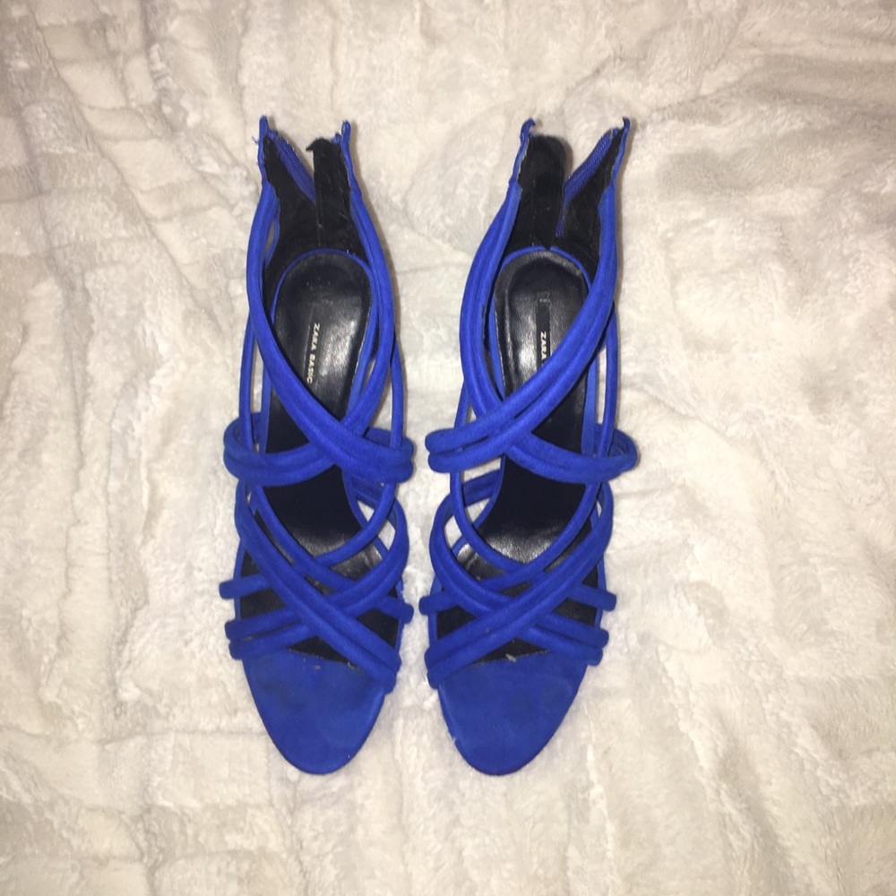Zara cobalt blue heels