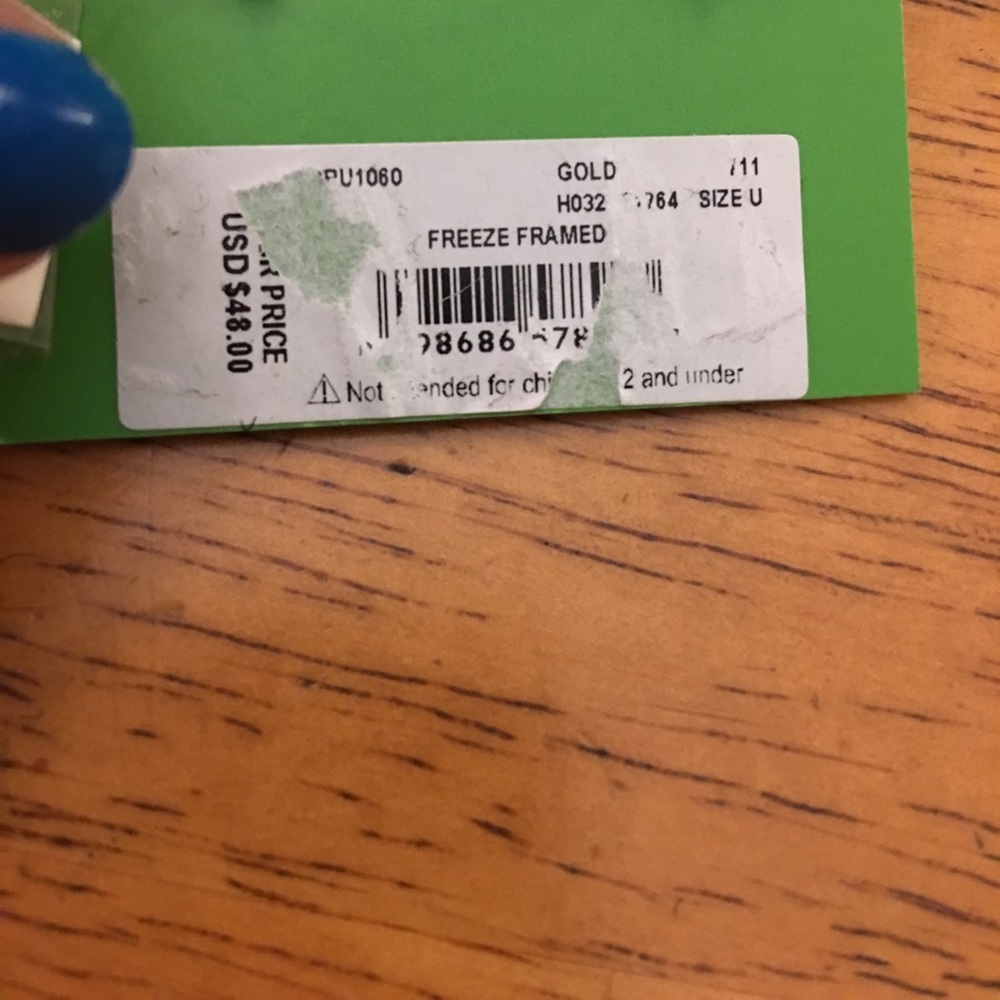 NWT Kate Spade Gold Freeze Framed Stud Earrings - Picture 3 of 5