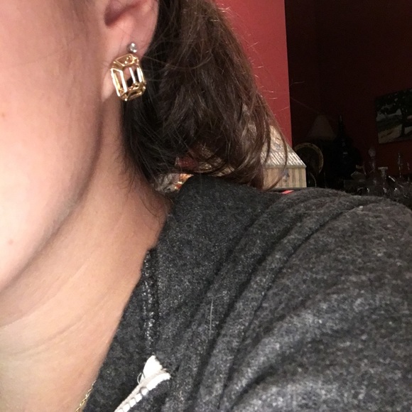 NWT Kate Spade Gold Freeze Framed Stud Earrings - Picture 4 of 5