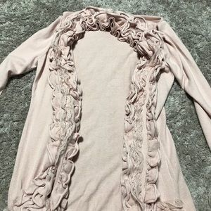 Ruffle edge cardigan