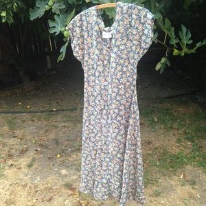 80's/90's Vintage Floral Maxi Dress