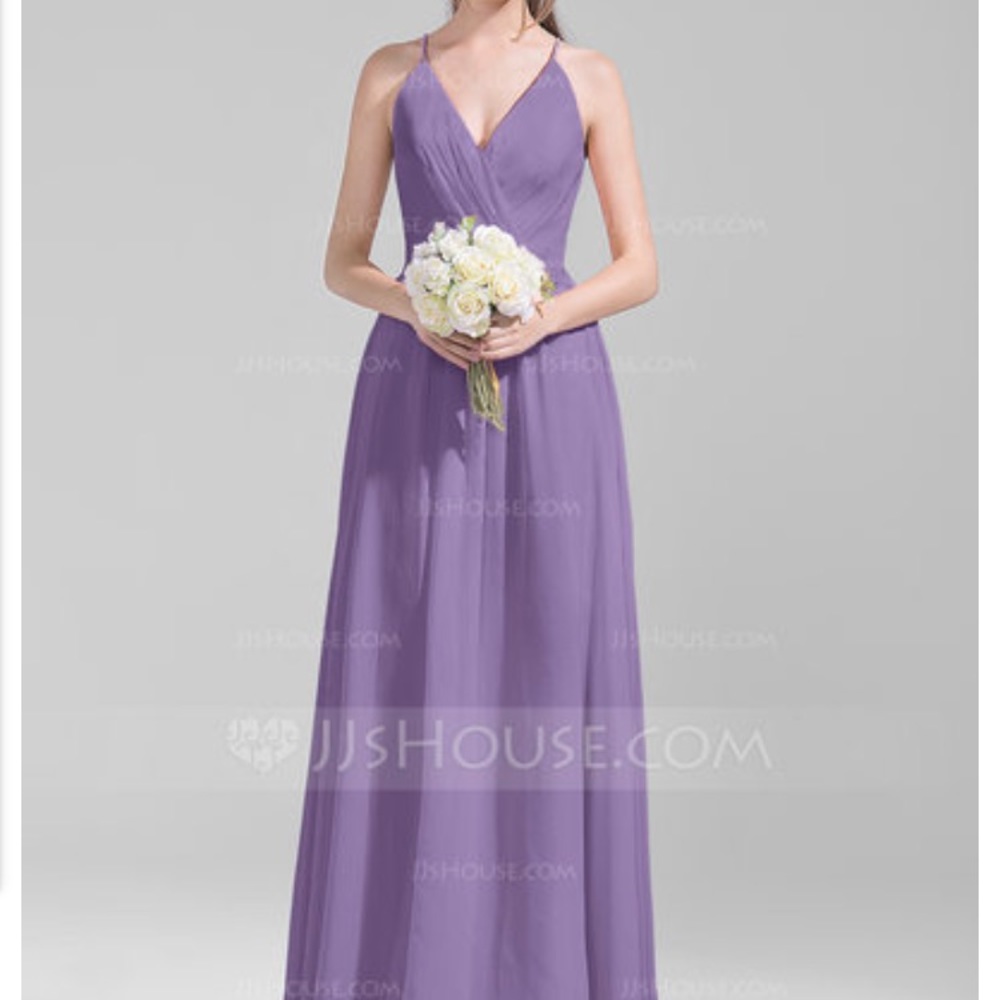 A-Line/PrincesS Chiffon Bridesmaid Dress - Purple