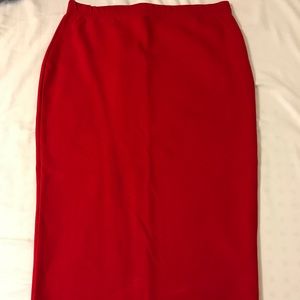 Windsor Pencil Skirt-Red