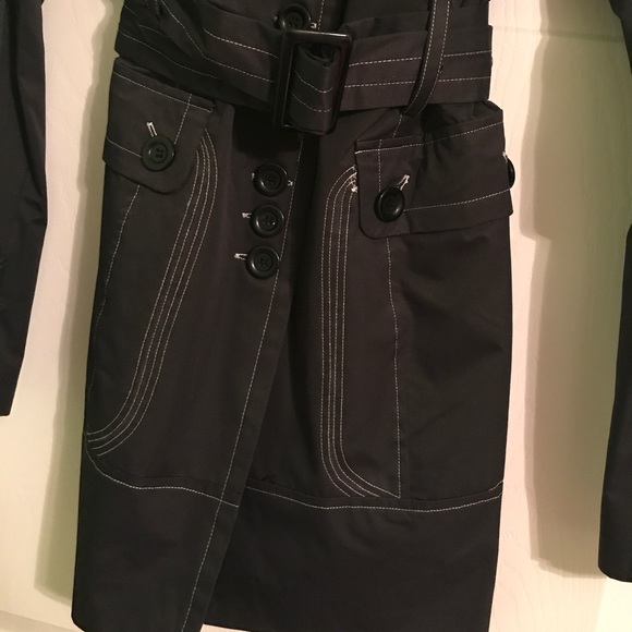 NWT BLACK Yoki Trench Style Rain ☔️ Coat - Picture 3 of 3