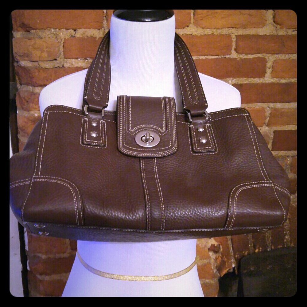 Coach purse - brown -medium size