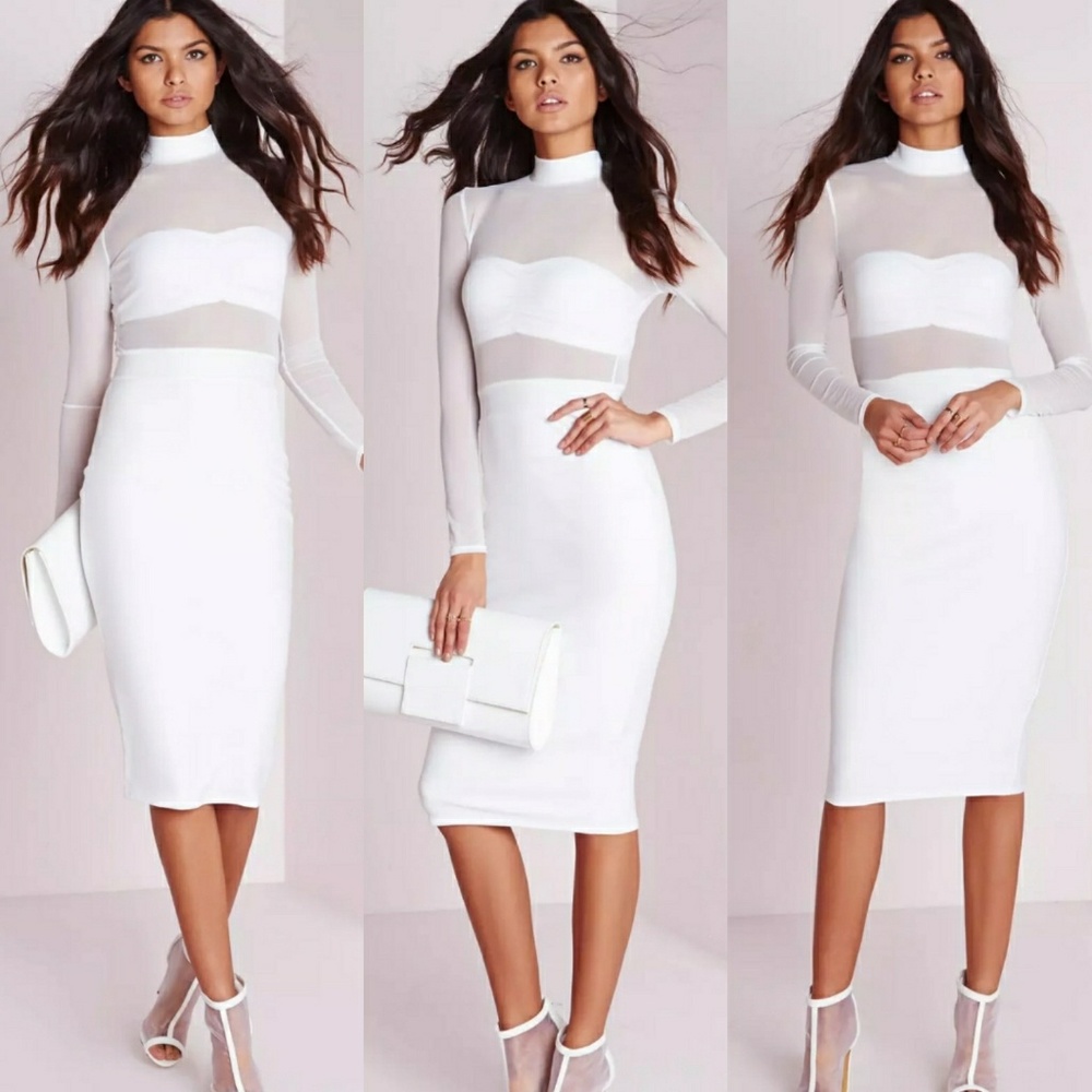 🔜HOST PICK🔙Missguided sheer top midi dress