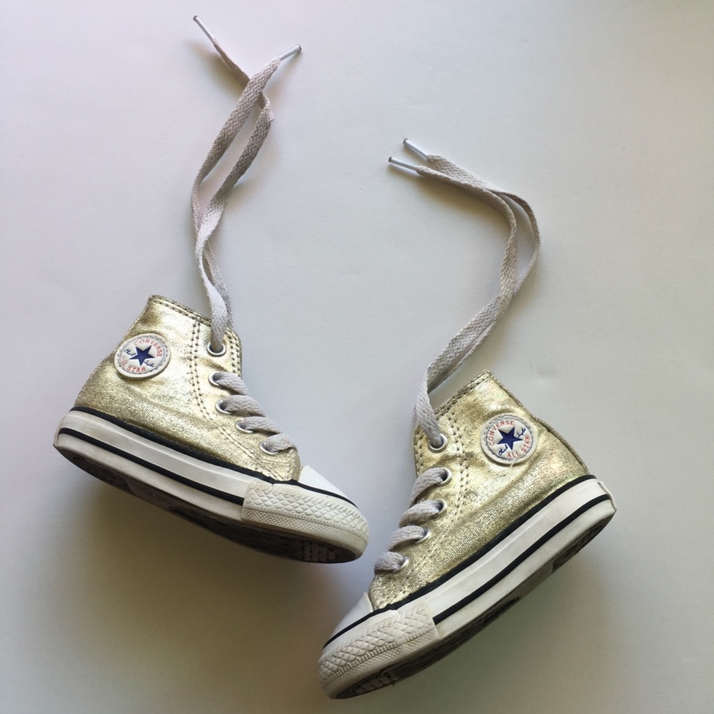 Gold Hightop Toddler Converse