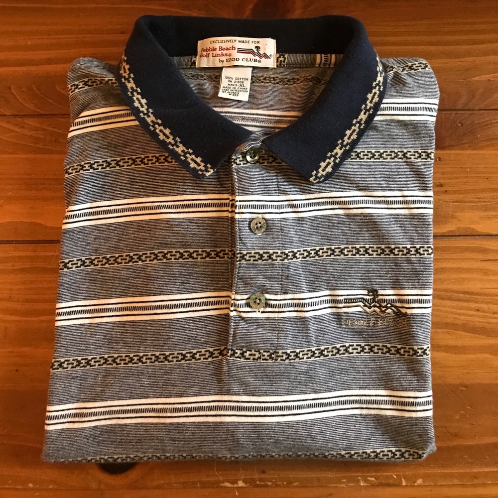 Men's Pebble Beach Golf Links Logo Golf Shirt Gem