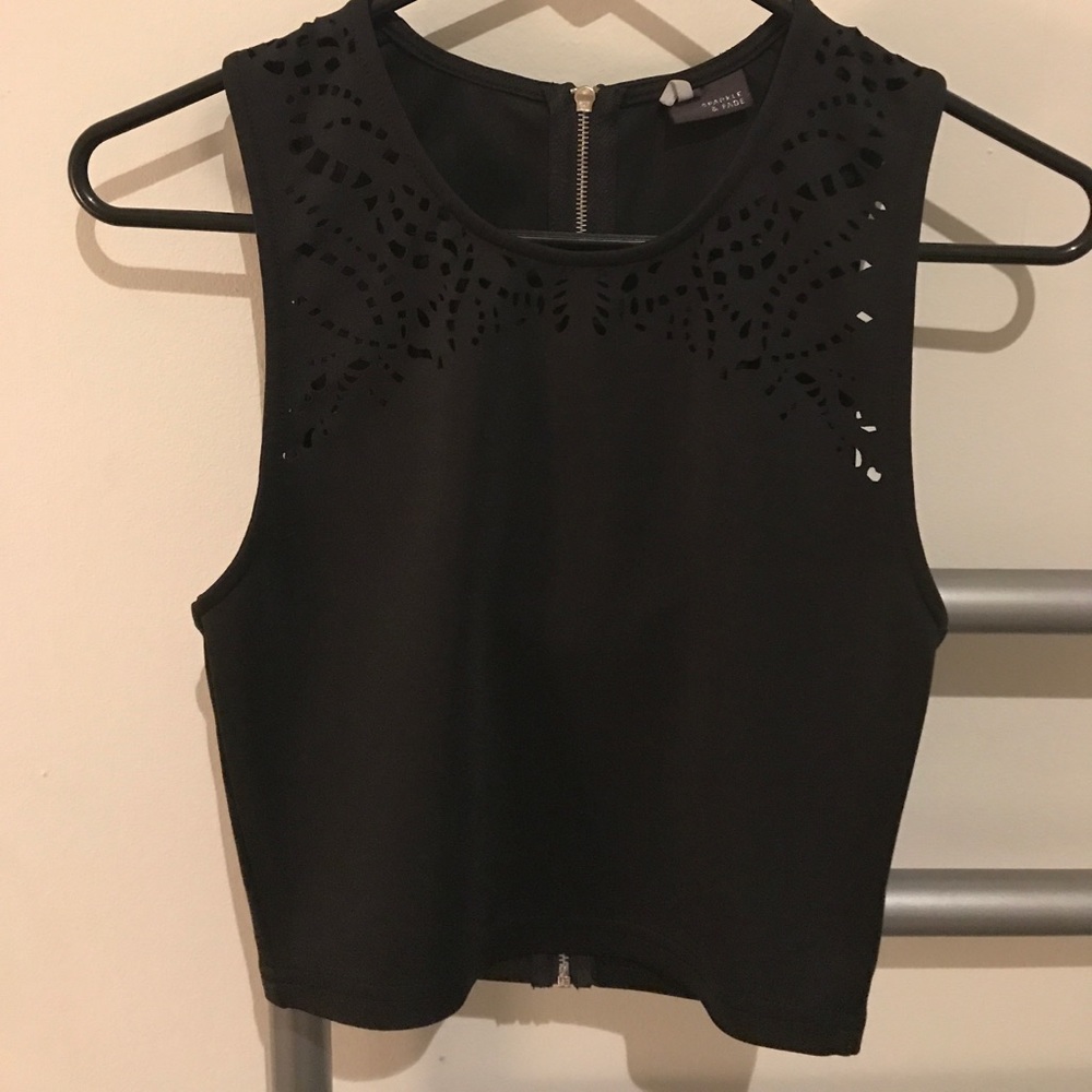 Extremely soft zip up crop top