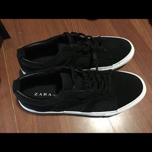 Black And White Zara Trainers