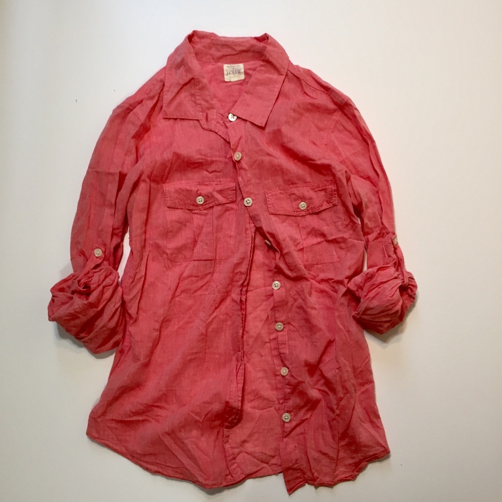 J.Crew Salmon Cotton Shirt