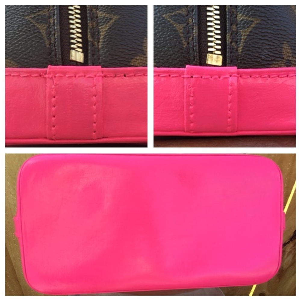 **SOLD**Authentic Louis Vuitton Alma-pink/teal - Picture 3 of 8