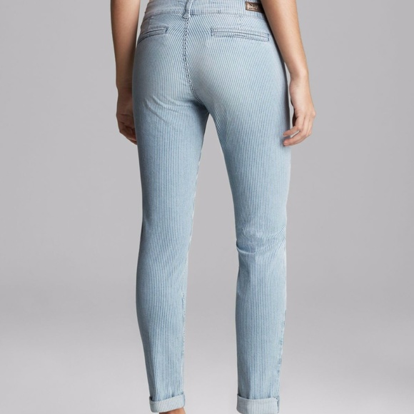 NWT engineer stripes stripe striped cropped jeans - Picture 2 of 6