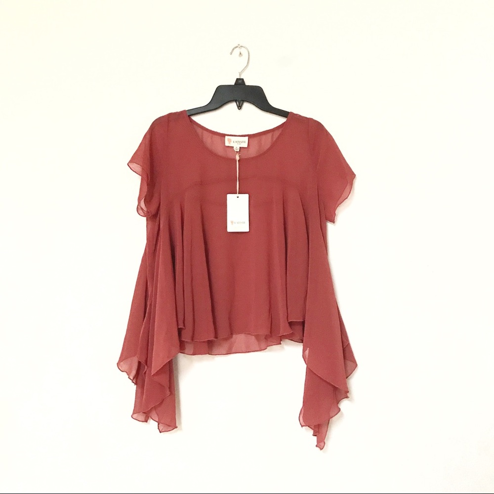 Draped Asymmetrical Boho Hippy Gypsy top