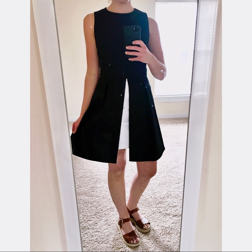 Alice + Olivia Bria Peplum Fit & Flare Dress