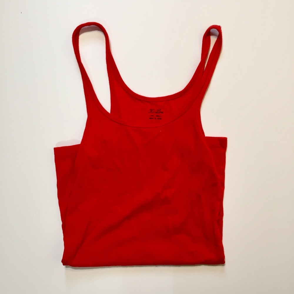 Madewell Red Cotton Tank Top
