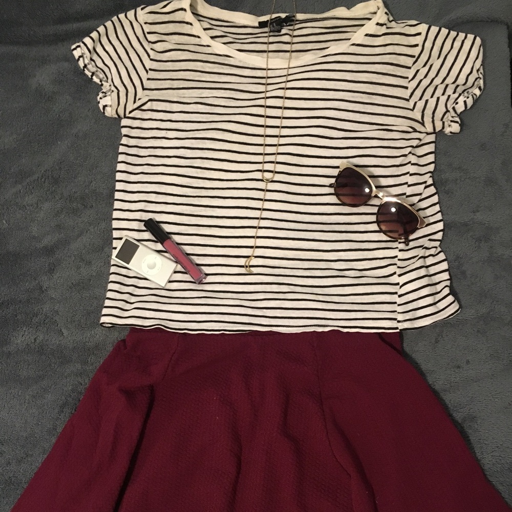 Forever 21 striped crop