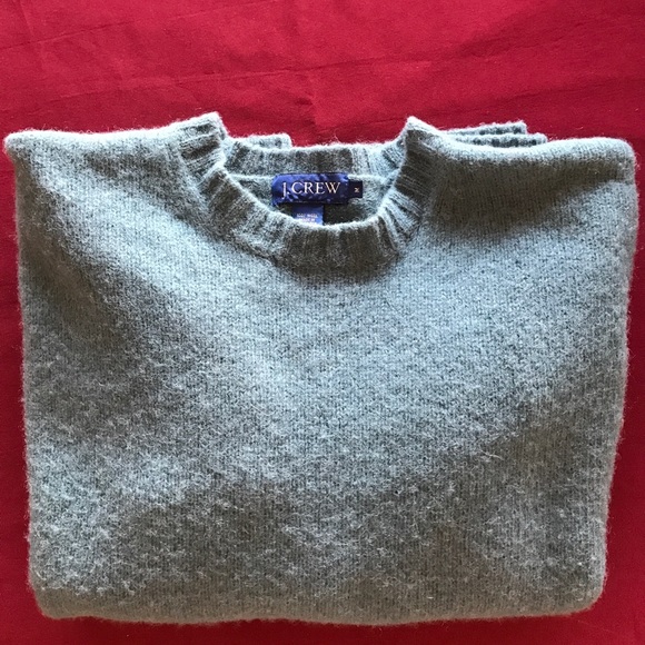 Vintage J Crew Wool Glacier Ice Blue Sweater M - Picture 2 of 4