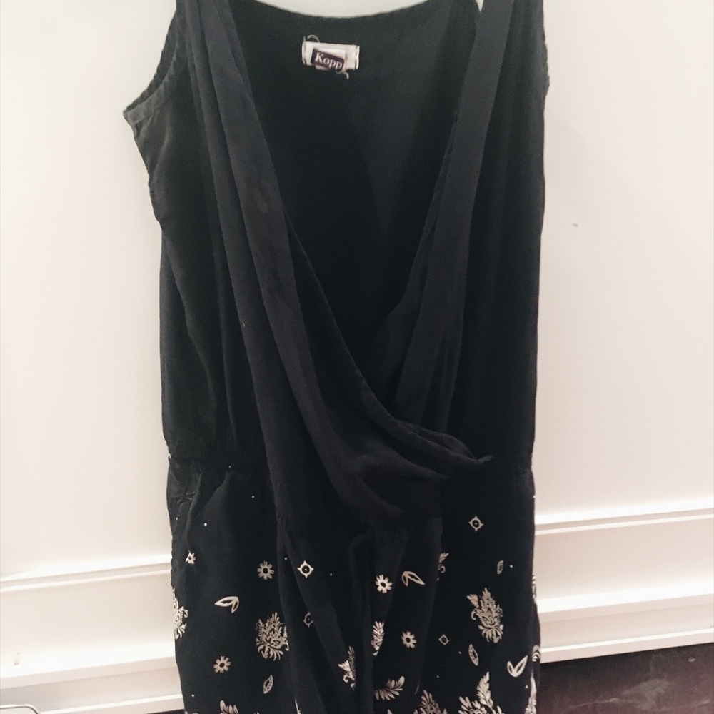 Dark blue wrap around Romper