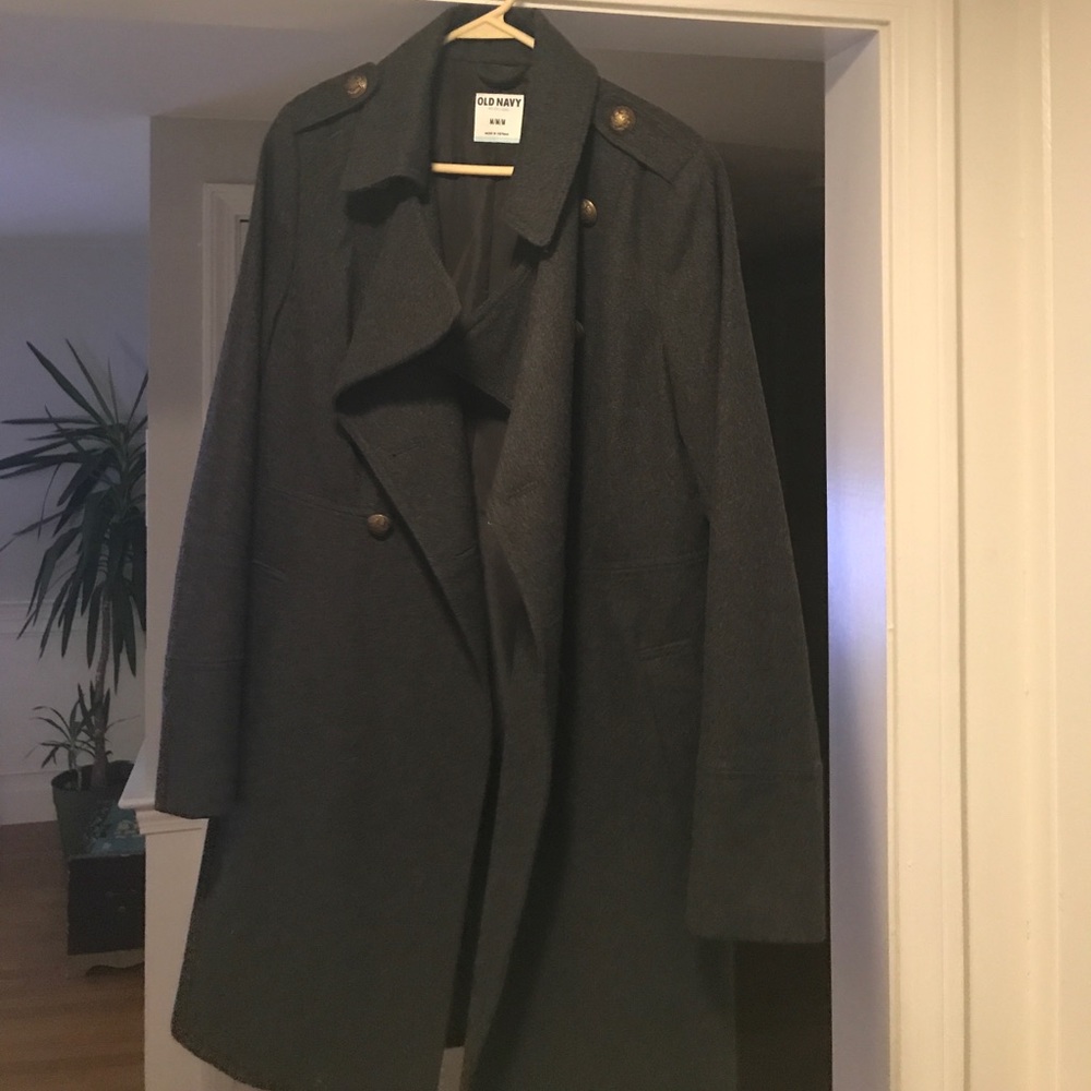 Old navy dark gray peacoat