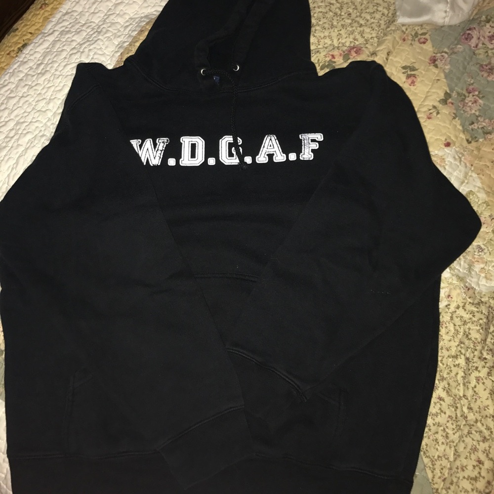 Black Hoodie with Acronym WDGAF
