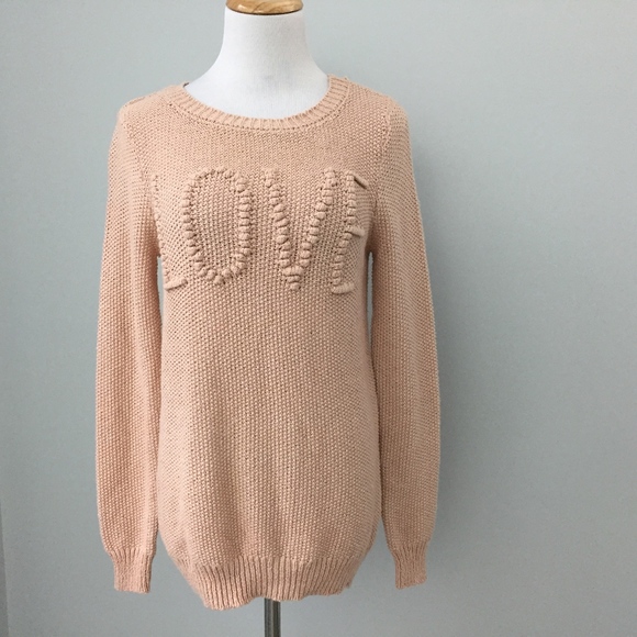 LC Lauren Conrad Sweaters - LC Lauren Conrad "Love" Sweater Sz Small
