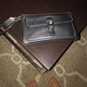 Black coach wristlet