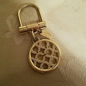 Coach Keychain Purse Medallion Gold