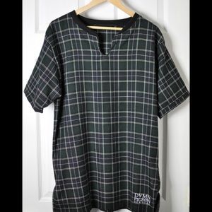 Dvmnpigeon Forest Green Plaid Tee