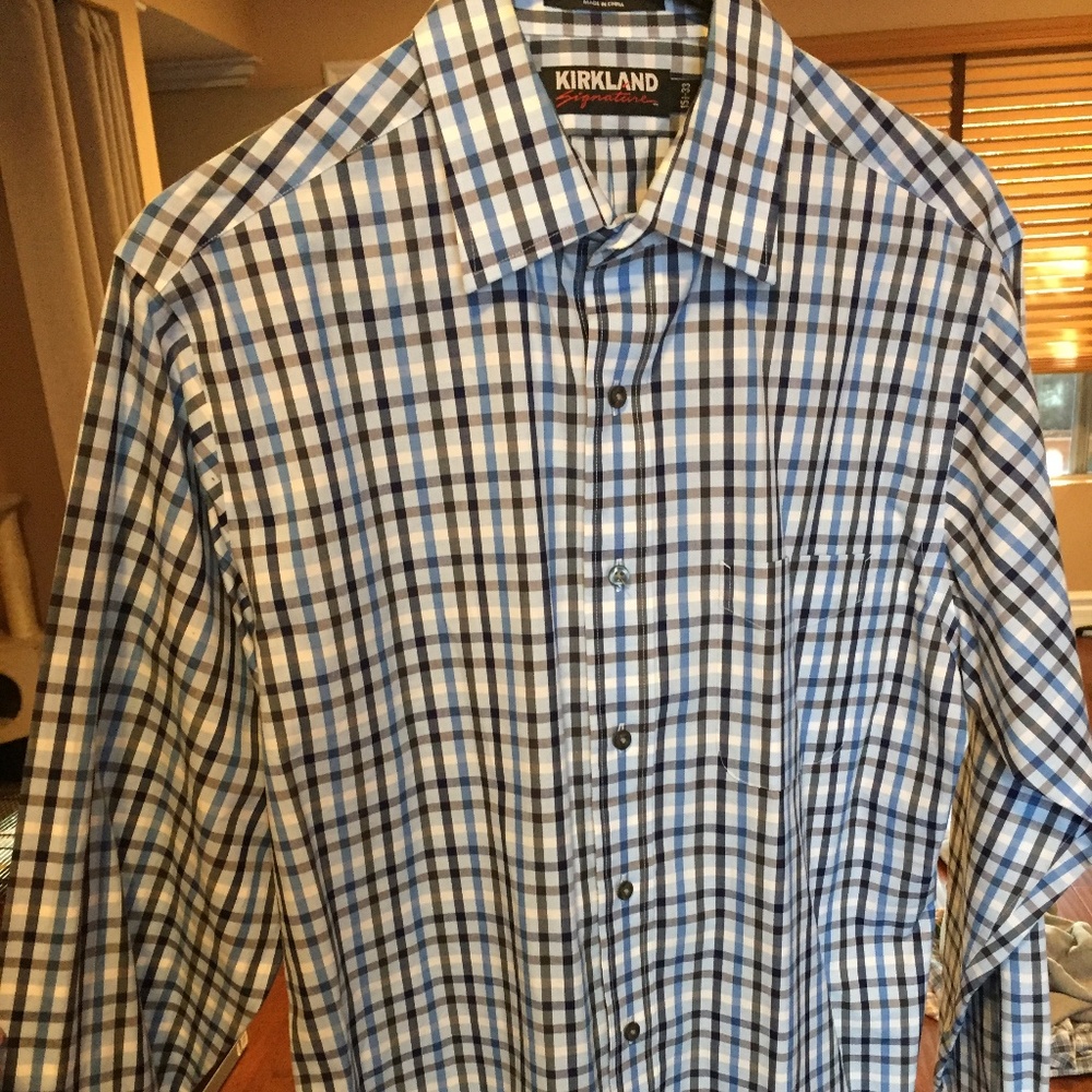Kirkland Mens Slim-Fit Dress Shirt- *NEW*