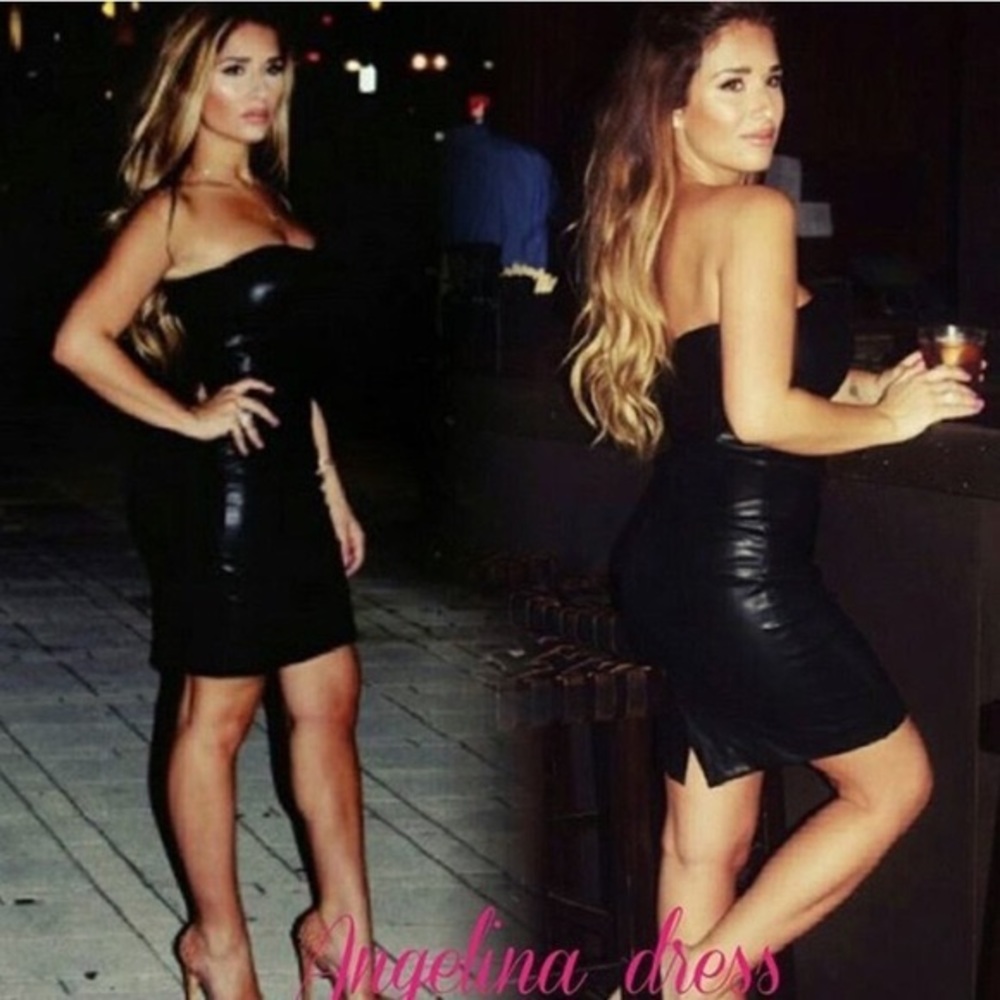 Jessie James Decker Kittenish Leather Dress