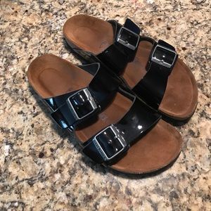 Black Shiny Birkenstocks