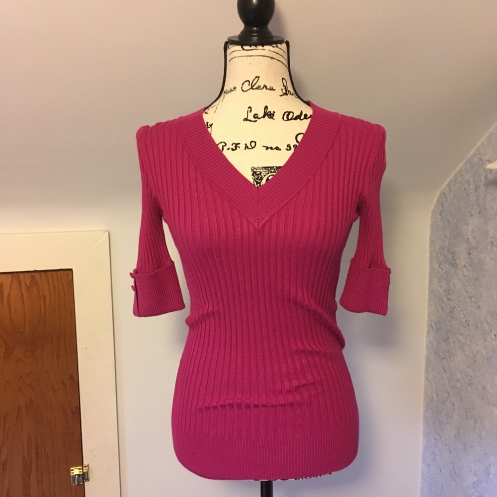Magenta 3/4 sleeve top