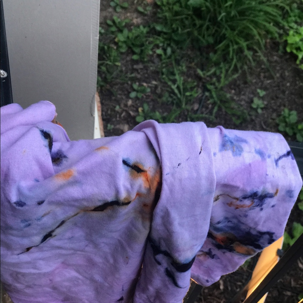 Purple handmade cut out t-shirt🔮