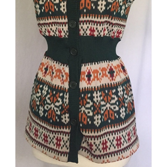 Vintage 70sGeometric Snowflake Tunic - Picture 3 of 8