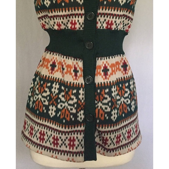 Vintage 70sGeometric Snowflake Tunic - Picture 5 of 8