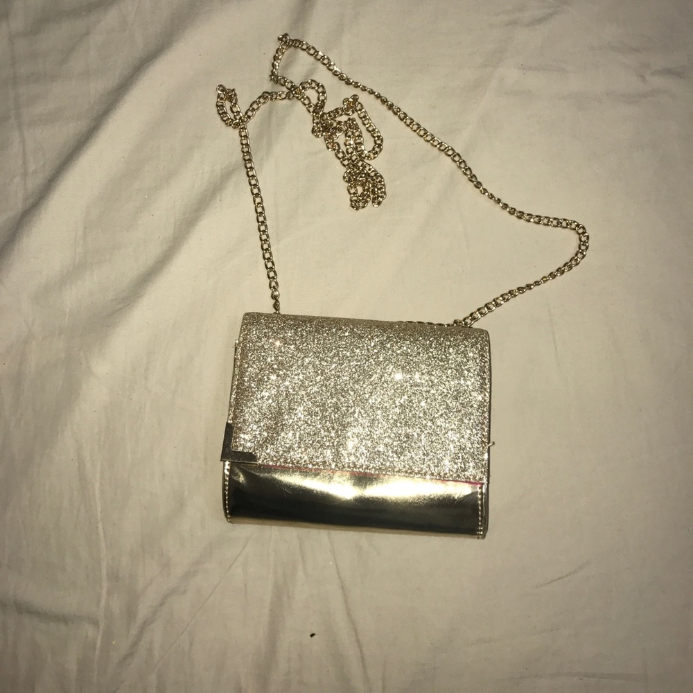 Gold cross body bag