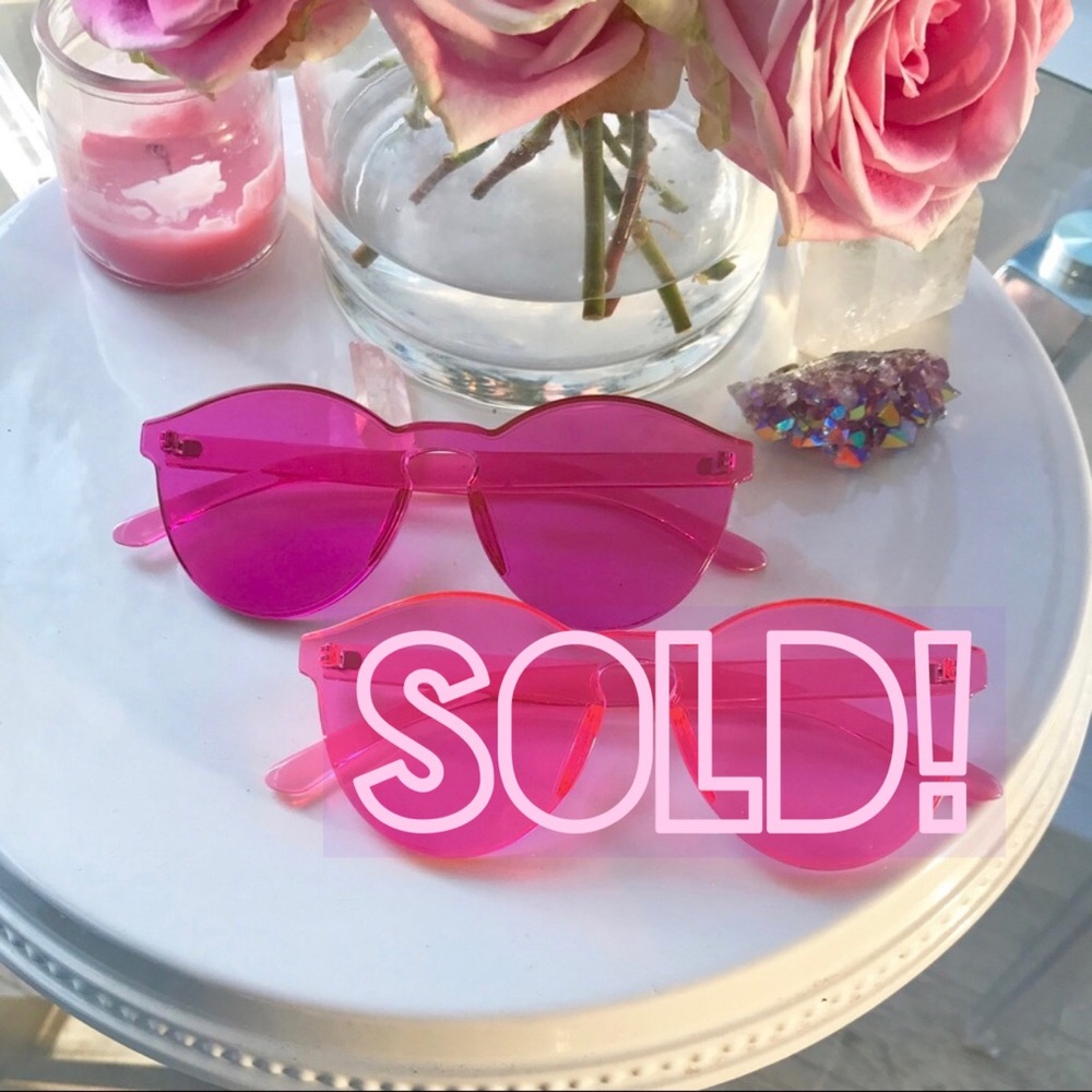 Transparent Rimless Colored Sunglasses