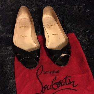 Christian Louboutin peep-toe flats!