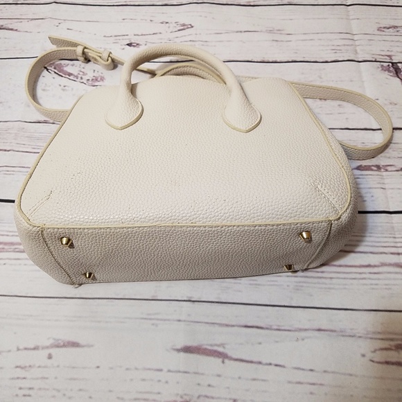 Zara Mini City White Faux Leather Satchel Bag - Picture 2 of 8