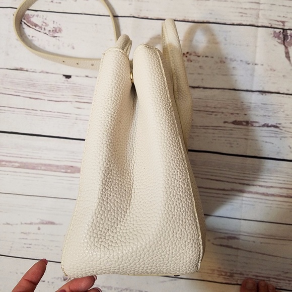 Zara Mini City White Faux Leather Satchel Bag - Picture 4 of 8