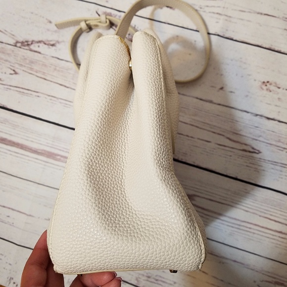 Zara Mini City White Faux Leather Satchel Bag - Picture 5 of 8