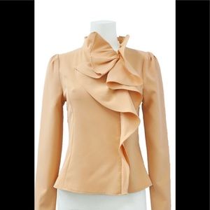 BEIGE RUFFLE TOP. SOLD OUT