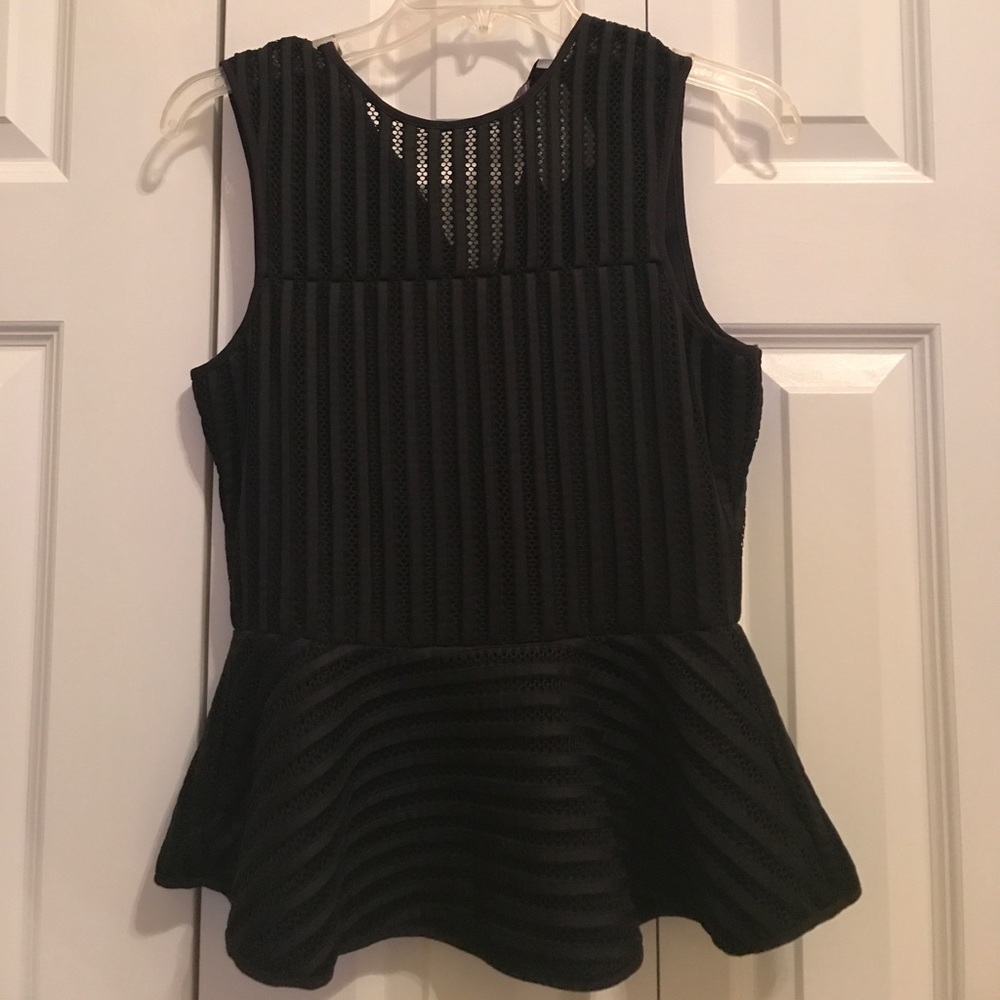 Anthropologie Black peplum shirt