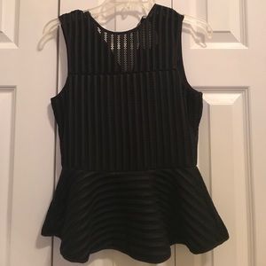 Anthropologie Black peplum shirt