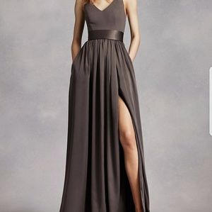 Charcoal 'white by Vera Wang' bridesmaid dress