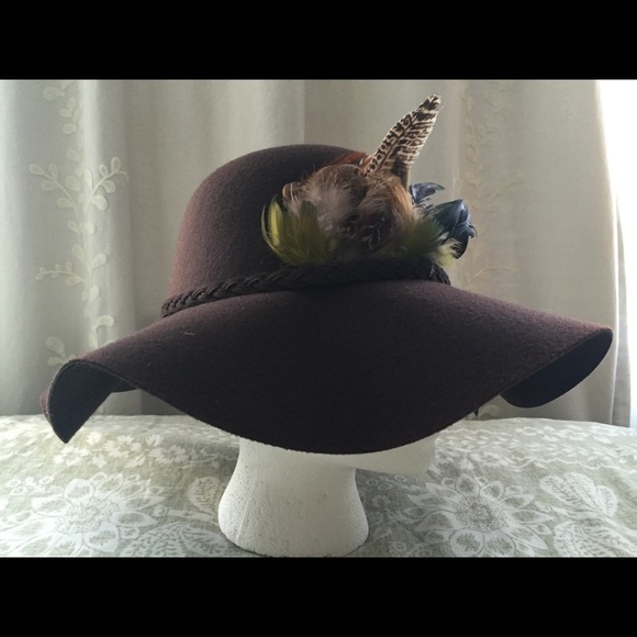 Boho Gypsy Feather Brim Hat - Picture 3 of 5