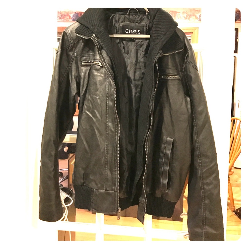 ⭐️PRICE DROP⭐️ Men's Guess Faux Leather Jacket M