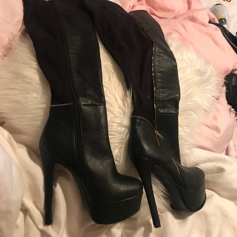 Beautiful over the knee heeled boots!