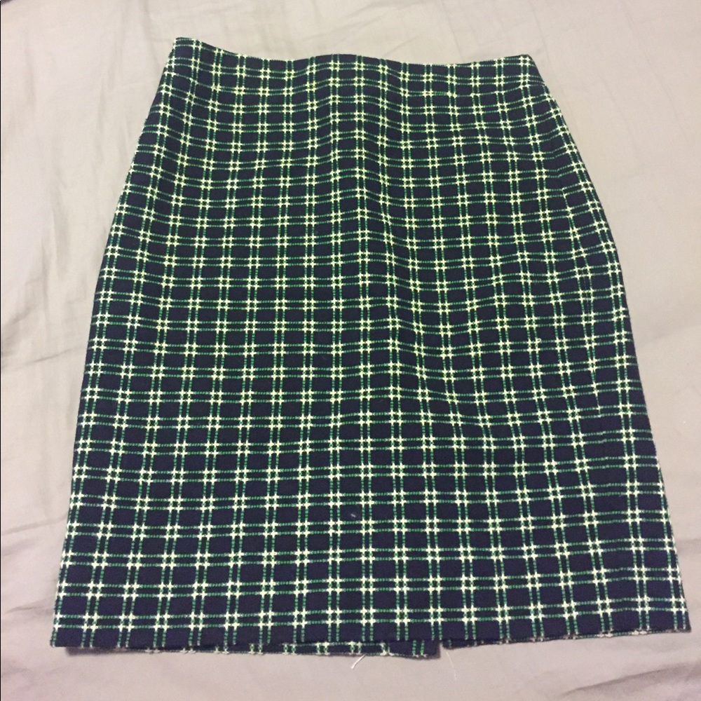J. Crew Preppy Plaid Pencil skirt Sz 2